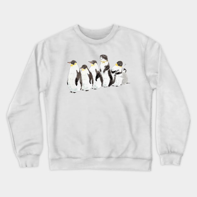 Penguin Cat Crewneck Sweatshirt by TOCOROCOMUGI